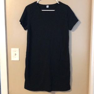 Black Old Navy Slub-Knit tee dress
